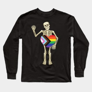 Diversity Pride Love Skeleton Heart Long Sleeve T-Shirt